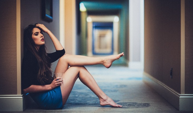 Barefoot Sitting Legs Glass Girl Barefoot Sitting Legs Glass Girl