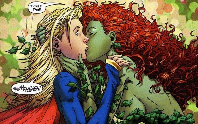 Batman Poison Ivy Kiss Supergirl Batman Poison Ivy Kiss Supergirl