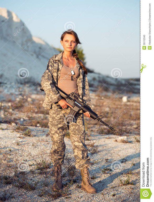Beautiful Women Female Soldier