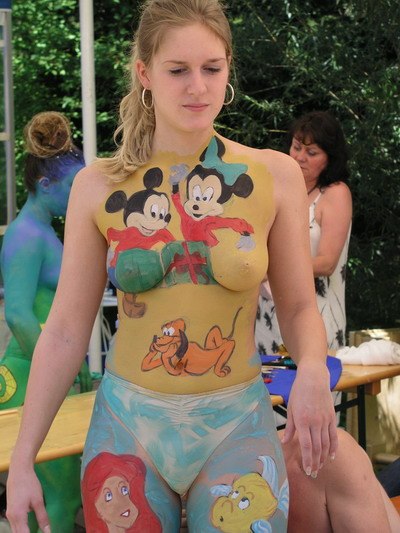 Disney Characters Body Paint Disney Characters Body Paint