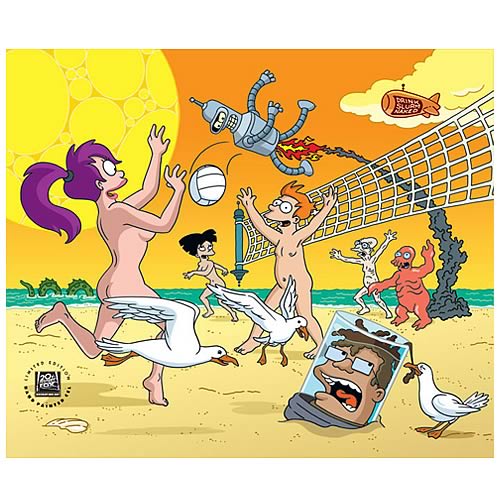 Futurama Naked Volleyball