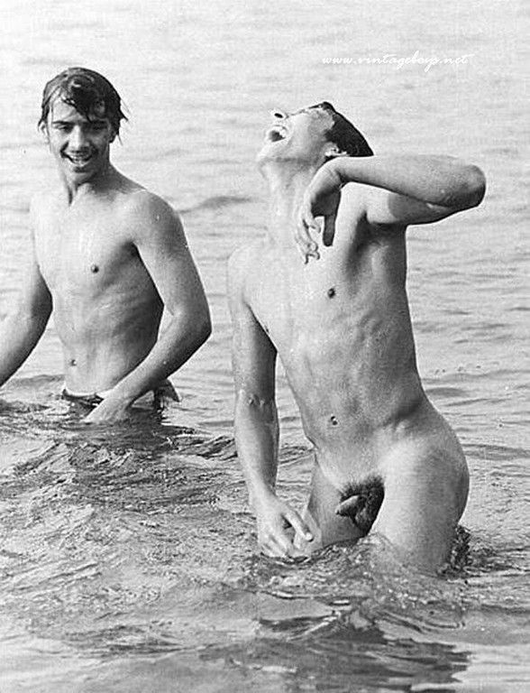 Gay Vintage Boy Skinny Dipping