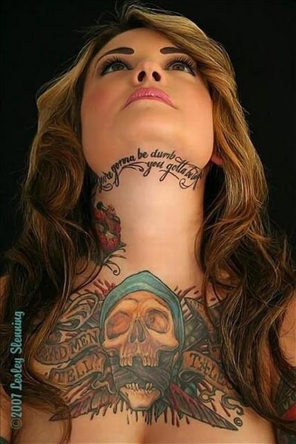 Girls With Full Neck Tattoos Girls With Full Neck Tattoos