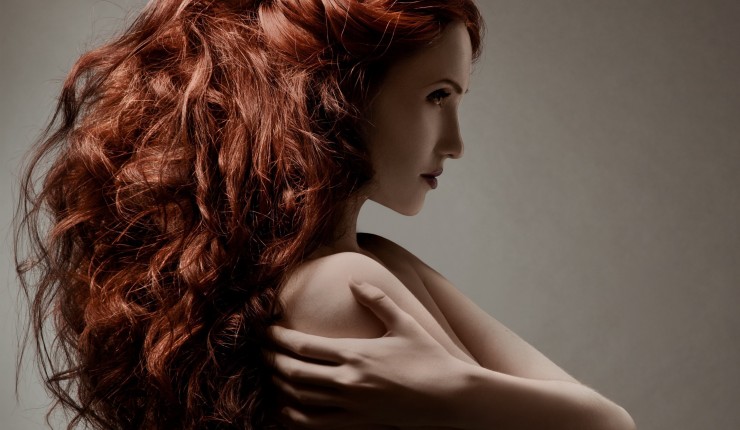 Hand Girl Hair Red Curls Profile View Hand Girl Hair Red Curls Profile View