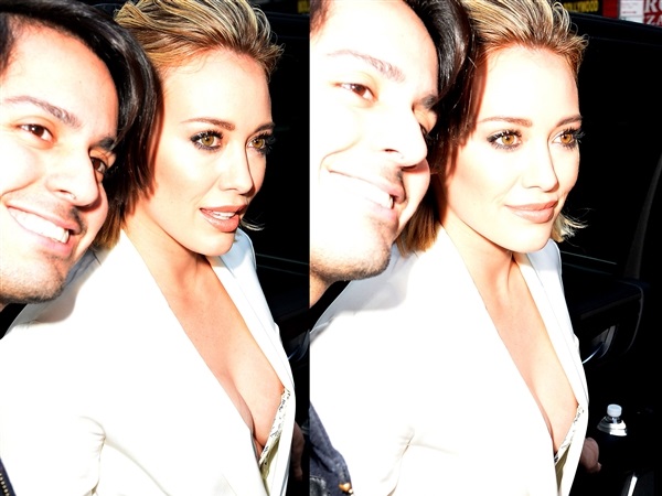 Hilary Duff Walking Around With Her Nipple Exposed