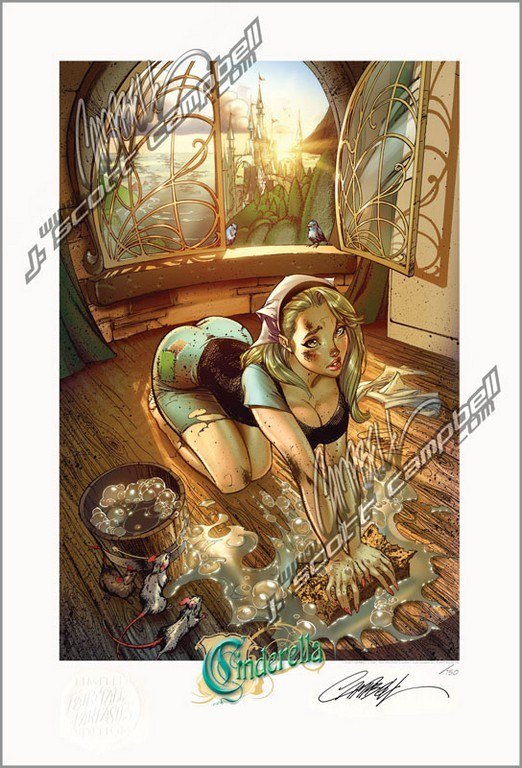 J Scott Campbell Disney Cinderella J Scott Campbell Disney Cinderella