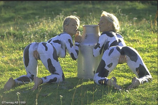 Naked Women Painted Like Cows Naked Women Painted Like Cows