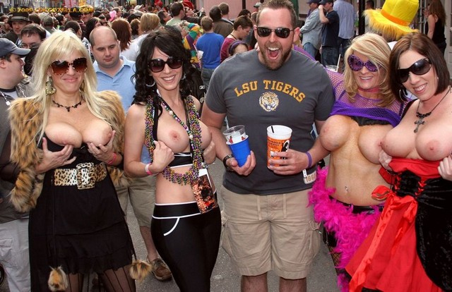 New Orleans Mardi Gras Bourbon Street Nude