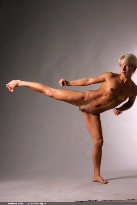 Nude Fitness Girl Martial Arts