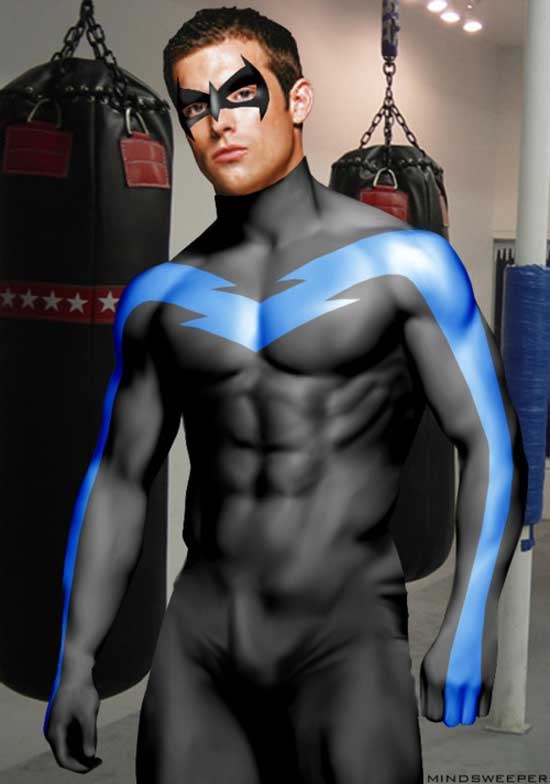 Nude Male Superhero Body Paint Nude Male Superhero Body Paint