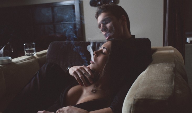 Room Sexy Girl Cleavage Breast Boyfriend Smoke Room Sexy Girl Cleavage Breast Boyfriend Smoke
