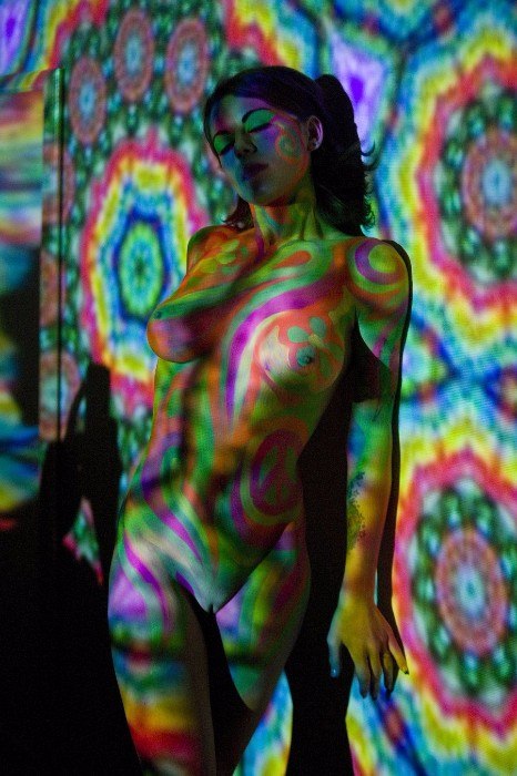 Trippy Psychedelic Body Art Hot Trippy Psychedelic Body Art Hot