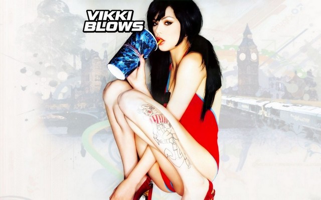 Vikki Blows In Red Bikini Having Drink Vikki Blows In Red Bikini Having Drink