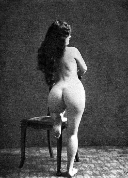 Woman Posing Nude Rear View Woman Posing Nude Rear View