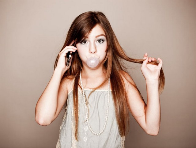 Andgirl Chewing Gum Twirling Hair Andgirl Chewing Gum Twirling Hair