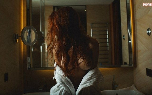 Bath Robe Pulled Down Naked Breasts Redhead Girl Bath Robe Pulled Down Naked Breasts Redhead Girl