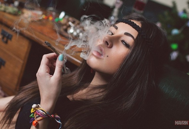 Beautiful Girl Cigarette Smoking Turquoise Nail Polish Beautiful Girl Cigarette Smoking Turquoise Nail Polish