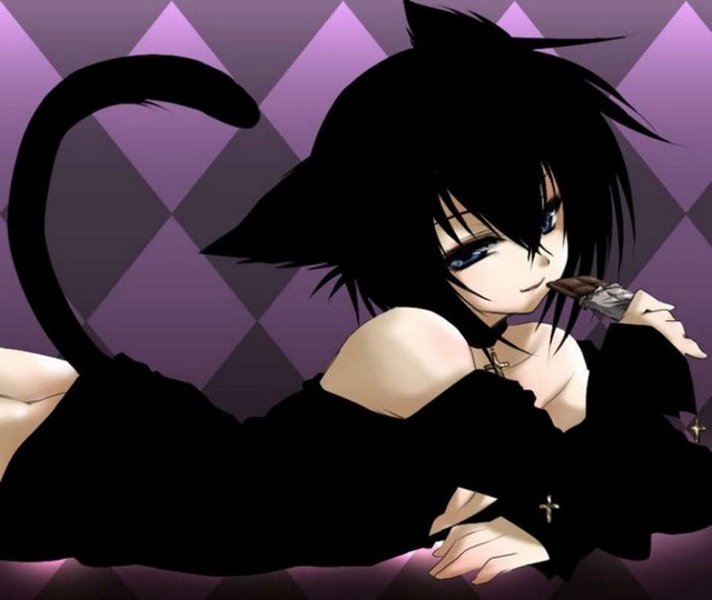 Black Cat Anime Neko Girl
