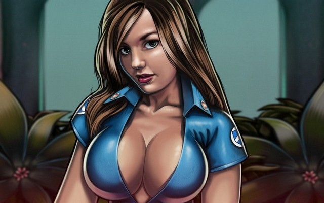Blonde Uniform Breasts Sexy Art Blonde Uniform Breasts Sexy Art